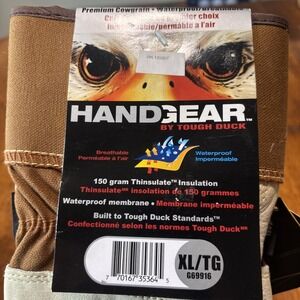 Tough Duck Cow Grain Fitters Leather Palm Gloves XL (NEW w/ Tags)
